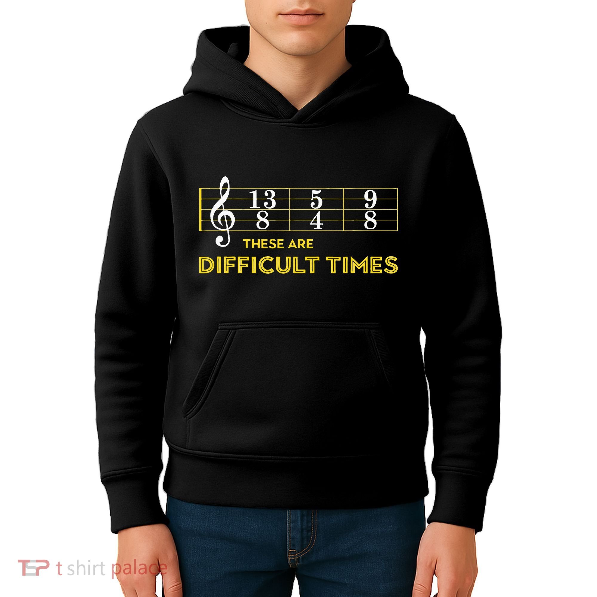 Musician Sheet Music These Are Difficult Times Kids Hoodie