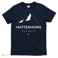 Matterhorn Switzerland Mountains Rockclimbing Hiking T-Shirt thumb 0