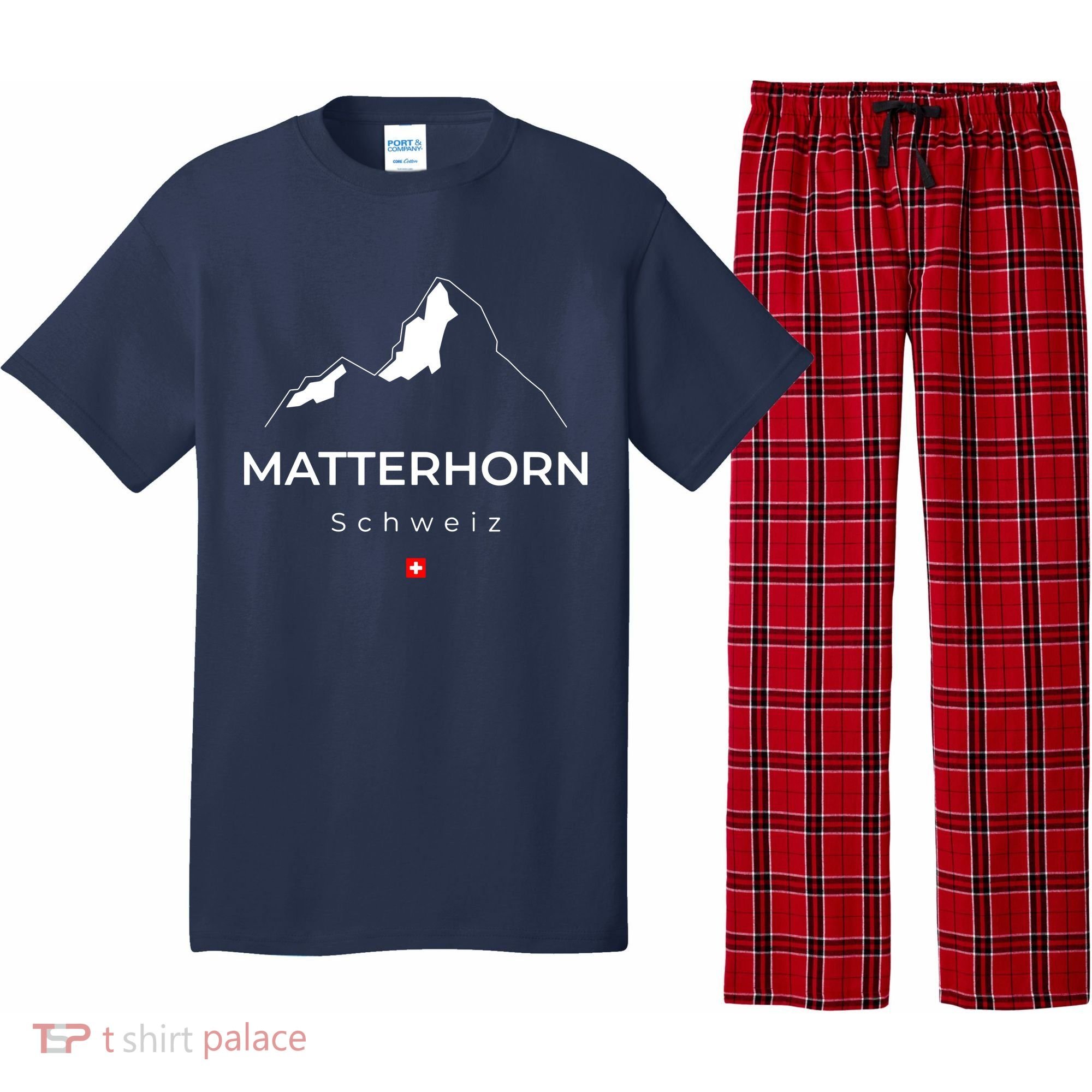 Matterhorn Switzerland Mountains Rockclimbing Hiking Pajama Set
