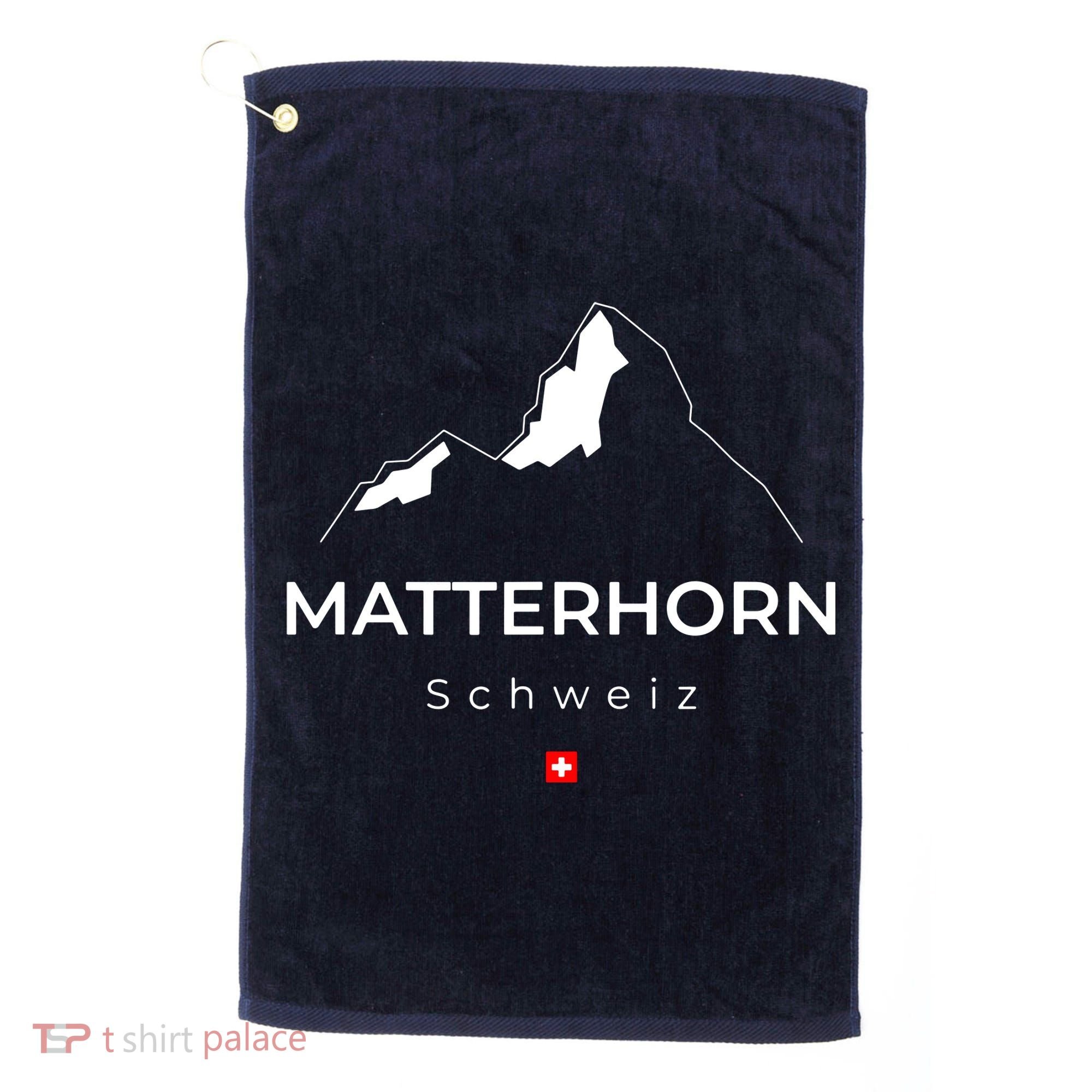 Matterhorn Switzerland Mountains Rockclimbing Hiking Golf Towel