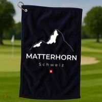Matterhorn Switzerland Mountains Rockclimbing Hiking Golf Towel thumb 1