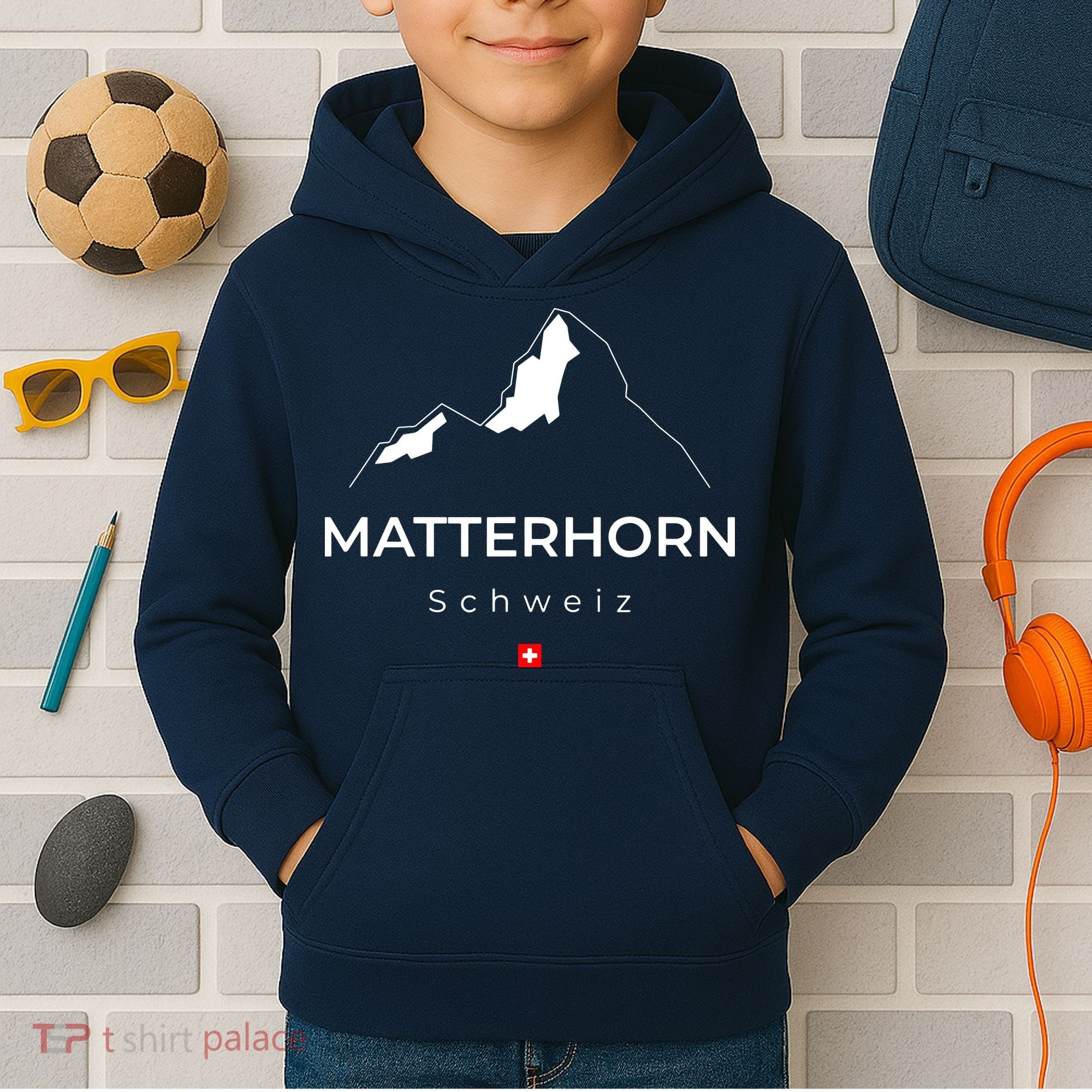 Matterhorn Switzerland Mountains Rockclimbing Hiking Kids Hoodie