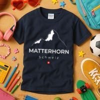 Matterhorn Switzerland Mountains Rockclimbing Hiking Kids T-Shirt thumb 3