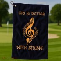 Musical Sheet Musical Note Melody Harmony Musician Golf Towel thumb 1