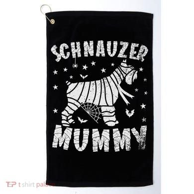 Miniature Schnauzer Mummy Halloween Gift Golf Towel