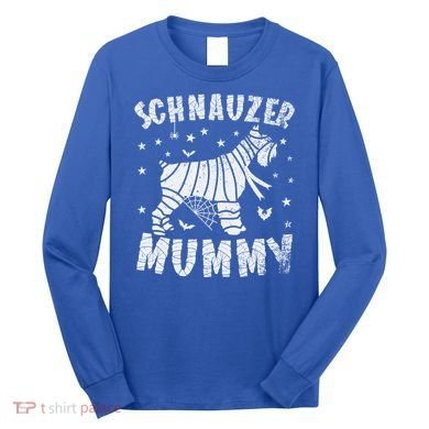 Miniature Schnauzer Mummy Halloween Gift Long Sleeve Shirt