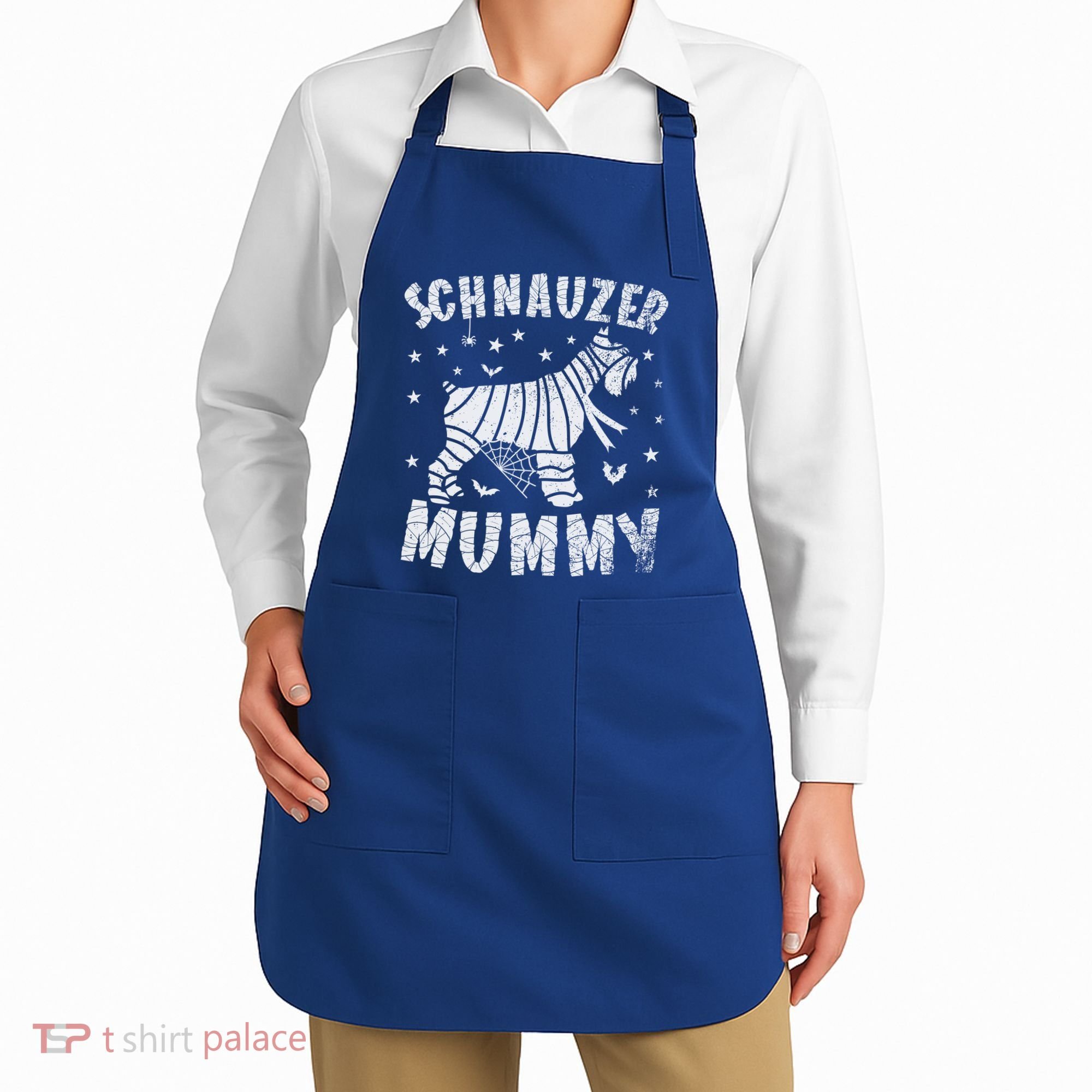 Miniature Schnauzer Mummy Halloween Gift Apron