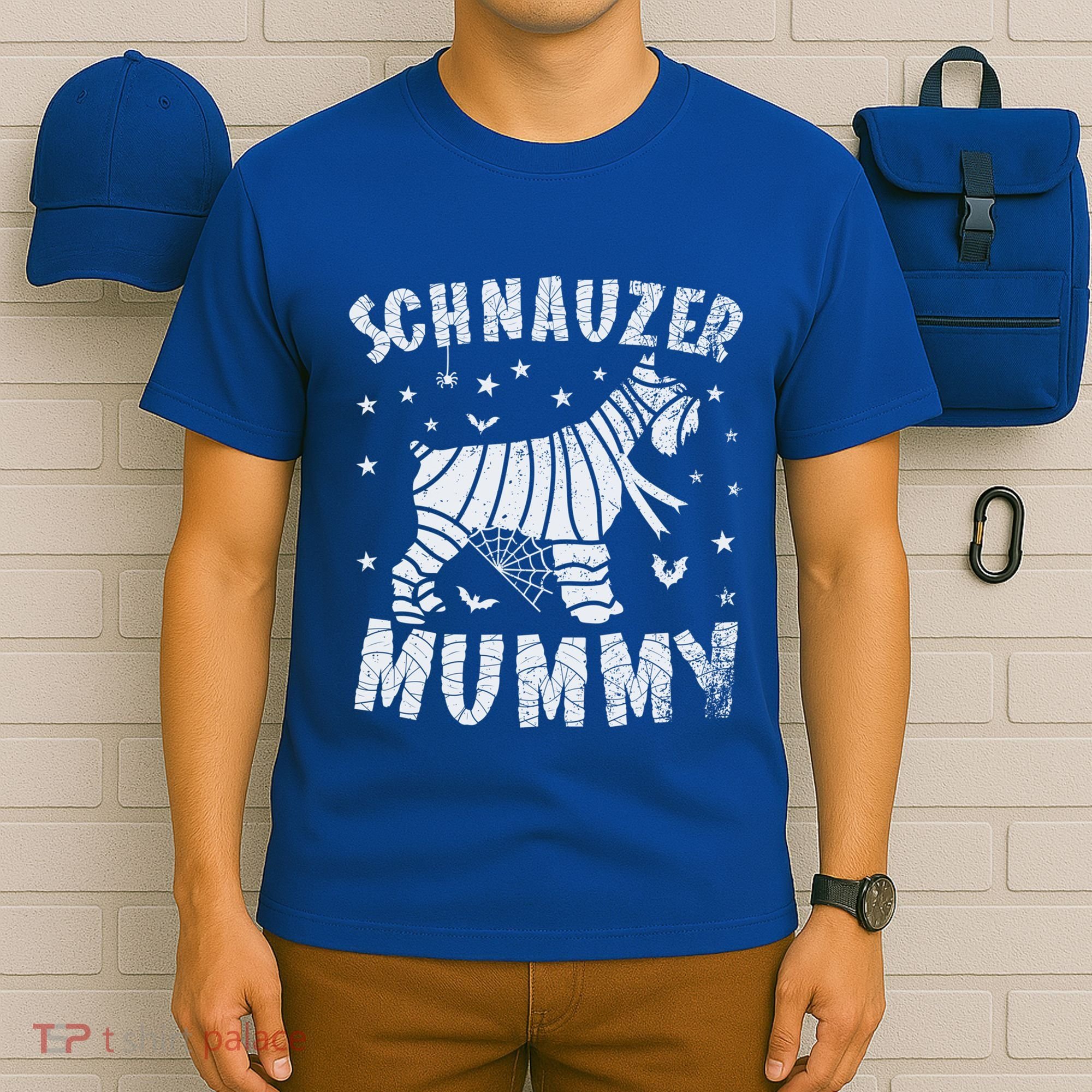 Miniature Schnauzer Mummy Halloween Gift T-Shirt