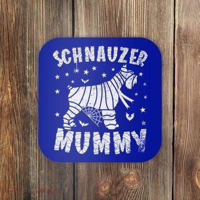 Miniature Schnauzer Mummy Halloween Gift Coaster