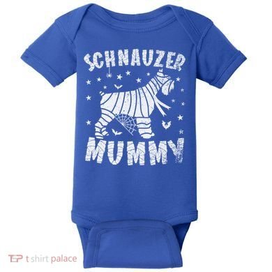 Miniature Schnauzer Mummy Halloween Gift Baby Bodysuit