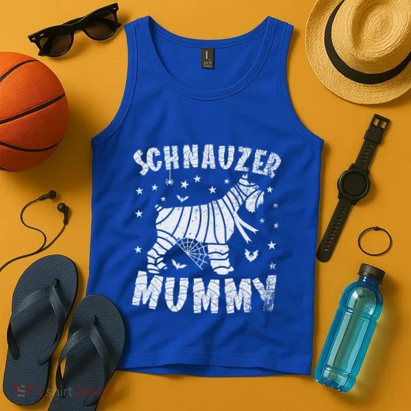 Miniature Schnauzer Mummy Halloween Gift Tank Top