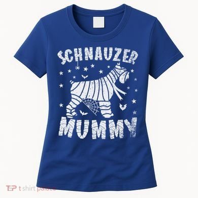 Miniature Schnauzer Mummy Halloween Gift Women's T-Shirt