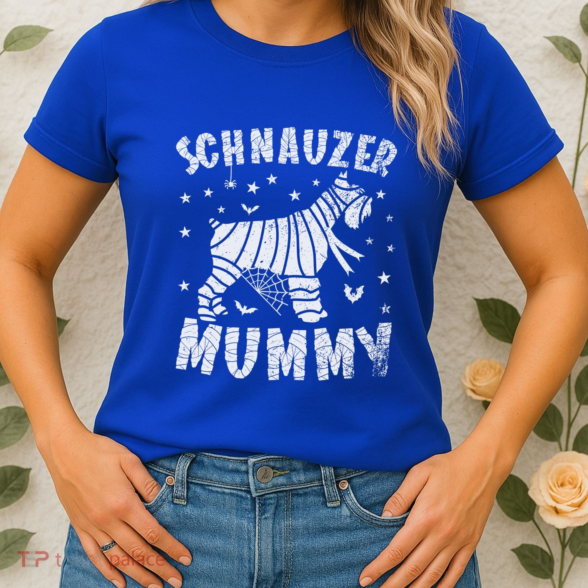 Miniature Schnauzer Mummy Halloween Gift Women's T-Shirt