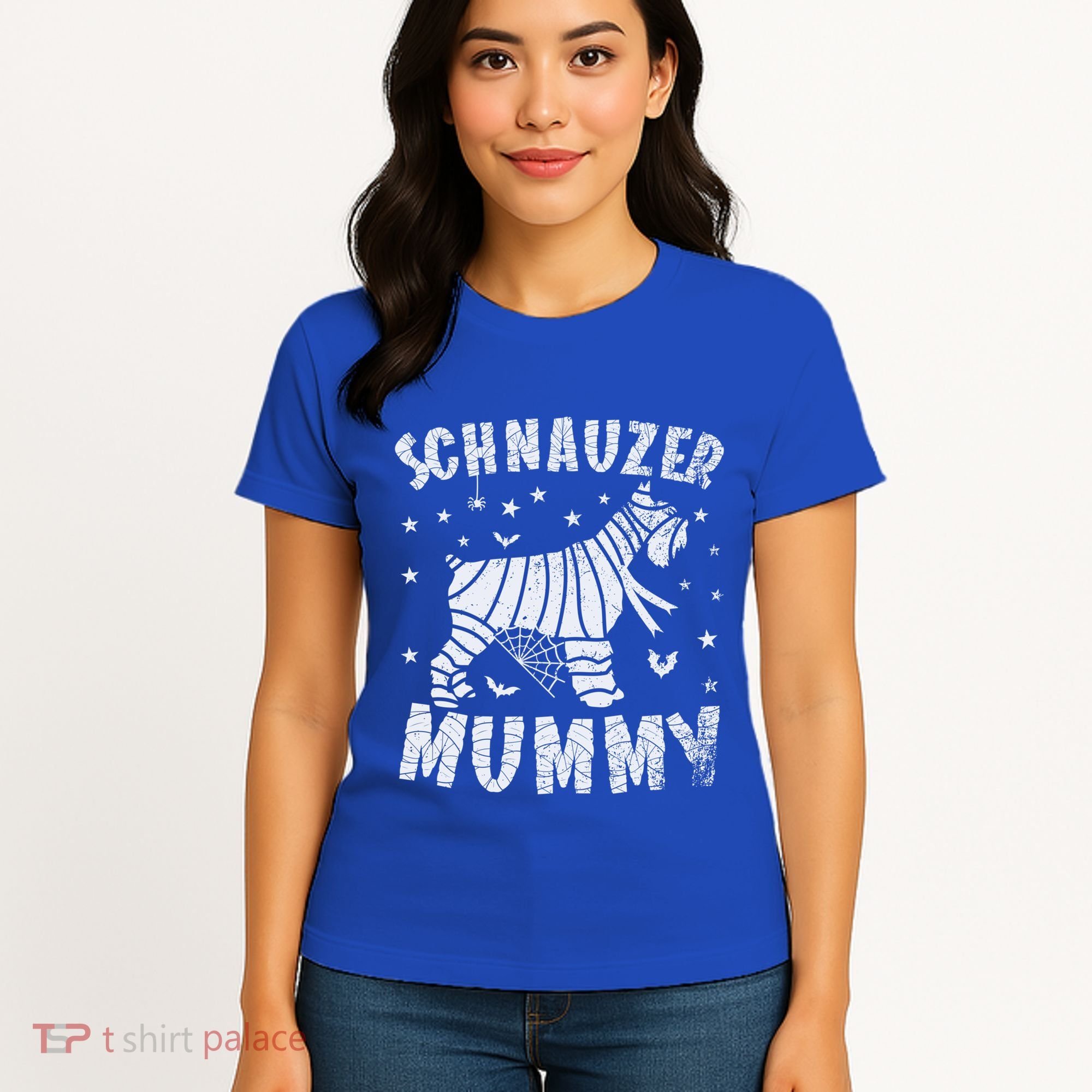 Miniature Schnauzer Mummy Halloween Gift Women's T-Shirt