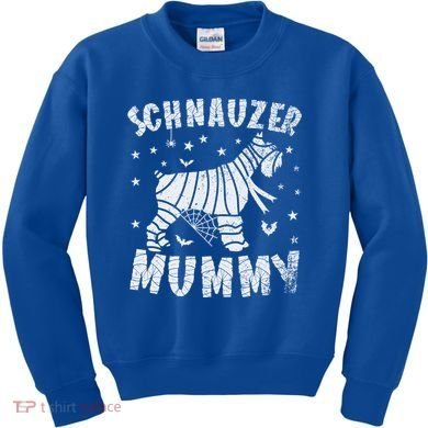 Miniature Schnauzer Mummy Halloween Gift Kids Sweatshirt