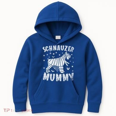 Miniature Schnauzer Mummy Halloween Gift Kids Hoodie