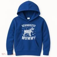 Miniature Schnauzer Mummy Halloween Gift Kids Hoodie thumb 0