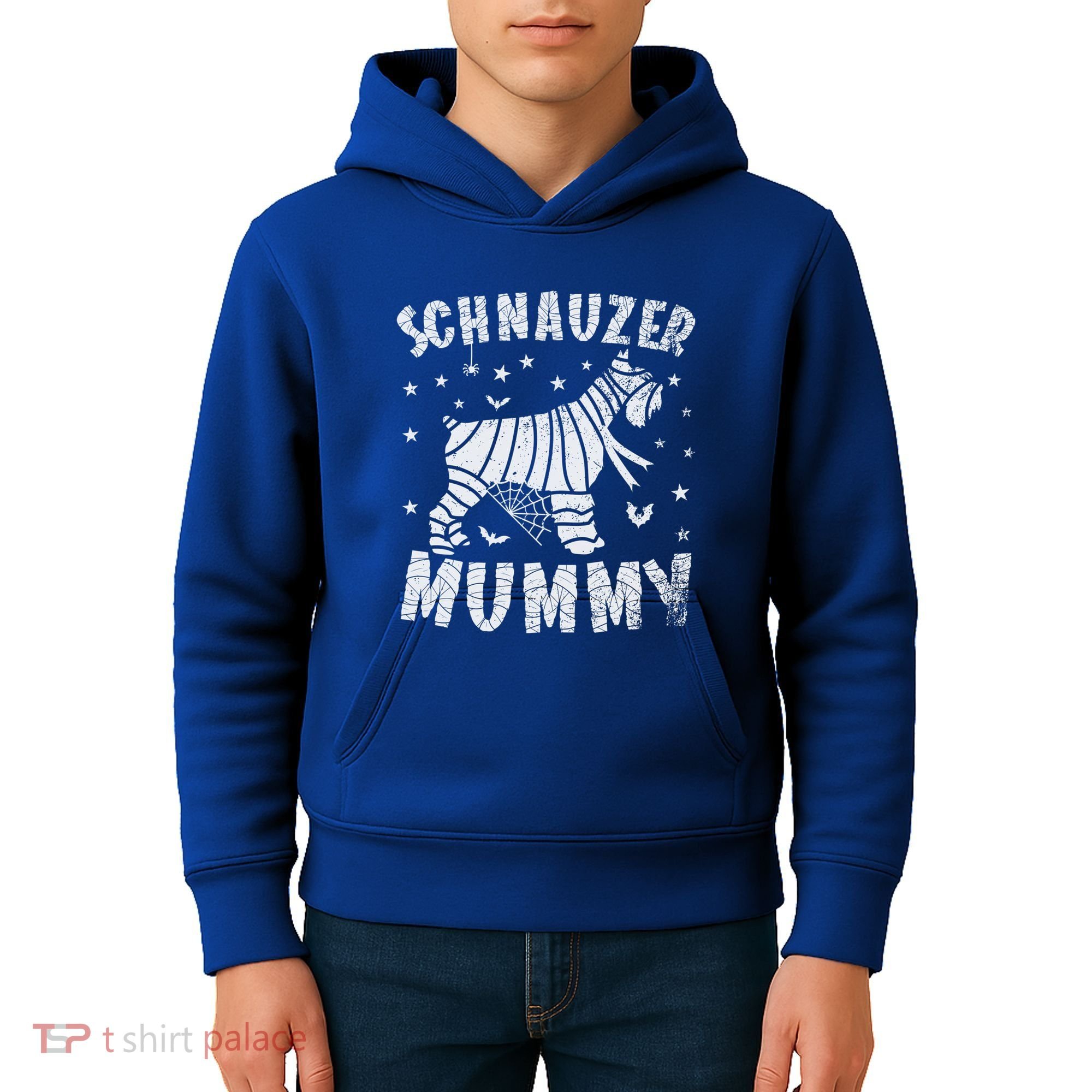 Miniature Schnauzer Mummy Halloween Gift Kids Hoodie