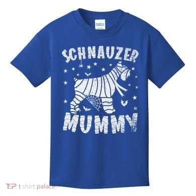 Miniature Schnauzer Mummy Halloween Gift Kids T-Shirt