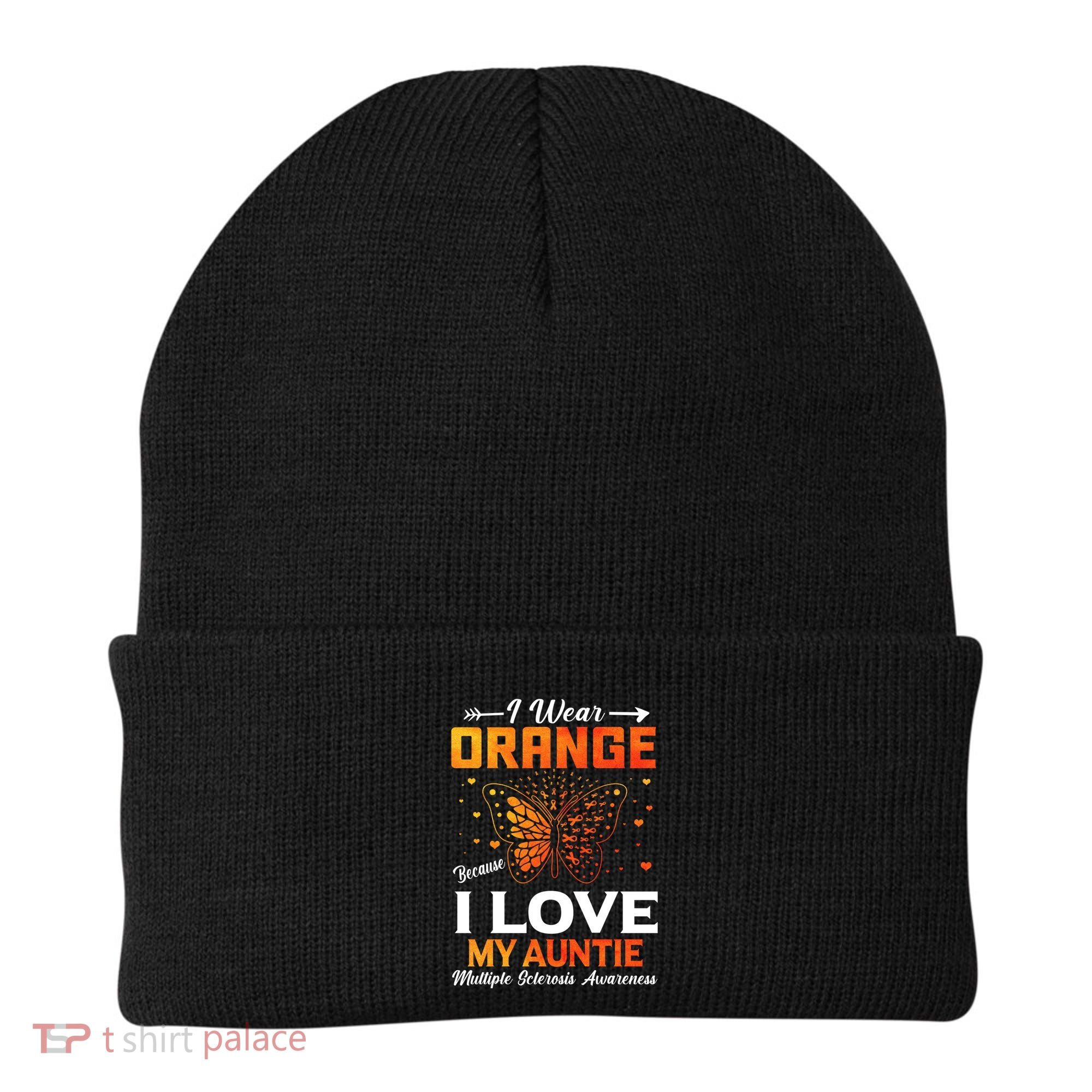 Multiple Sclerosis Ms Warrior I Wear Orange Auntie Gift Beanie