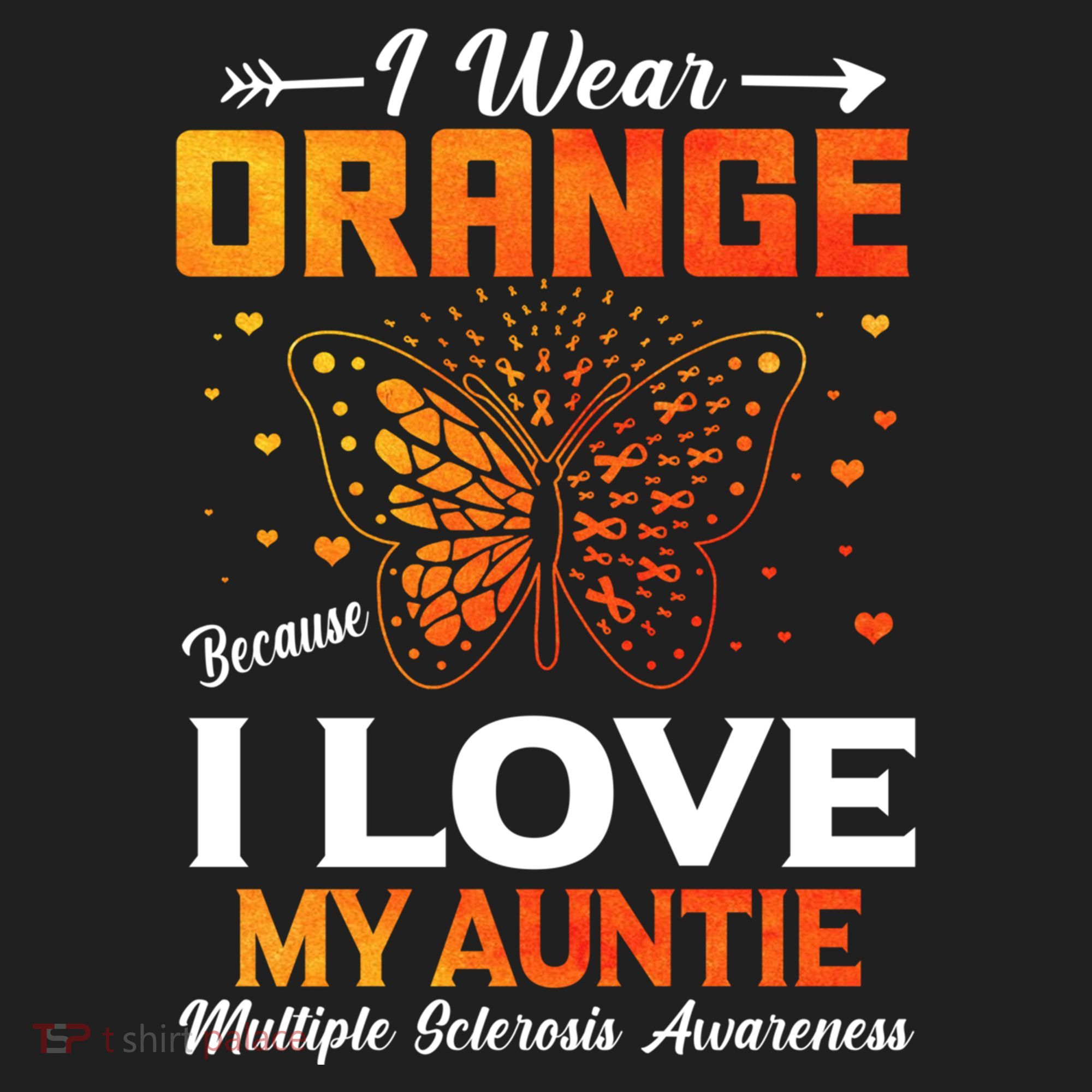 Multiple Sclerosis Ms Warrior I Wear Orange Auntie Gift Beanie