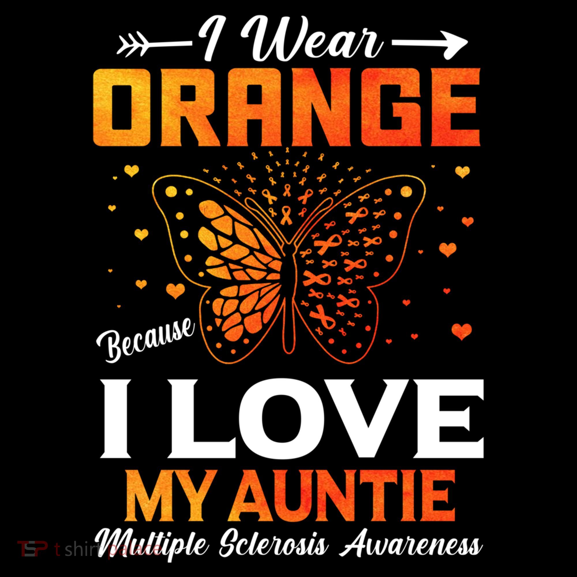 Multiple Sclerosis Ms Warrior I Wear Orange Auntie Gift Women's Hoodie
