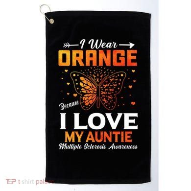 Multiple Sclerosis Ms Warrior I Wear Orange Auntie Gift Golf Towel