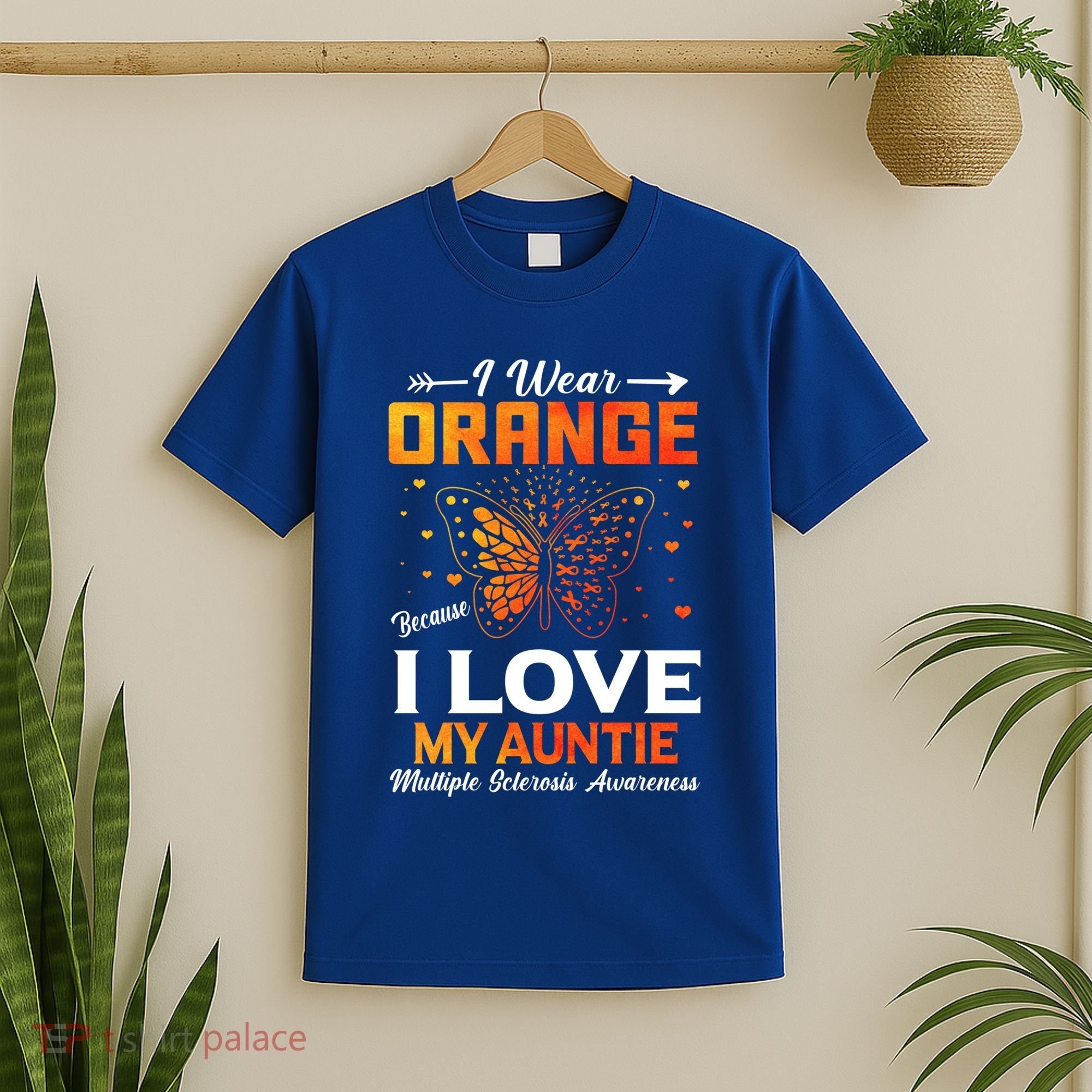 Multiple Sclerosis Ms Warrior I Wear Orange Auntie Gift T-Shirt