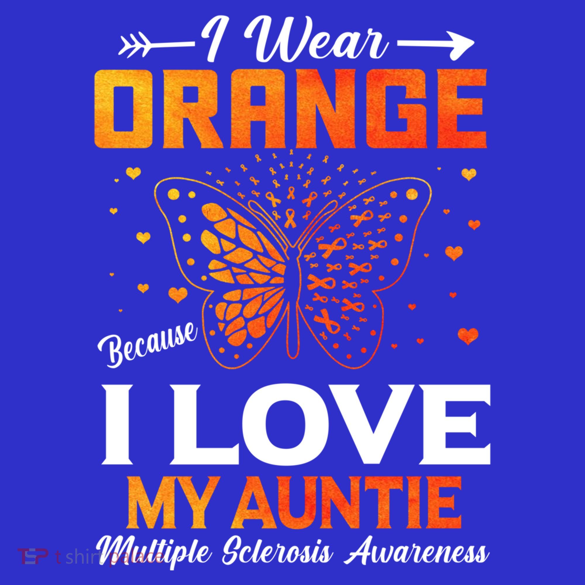 Multiple Sclerosis Ms Warrior I Wear Orange Auntie Gift Baby Bodysuit