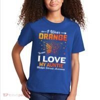 Multiple Sclerosis Ms Warrior I Wear Orange Auntie Gift Kids T-Shirt thumb 2