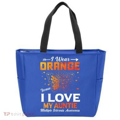 Multiple Sclerosis Ms Warrior I Wear Orange Auntie Gift Tote Bag