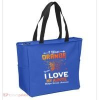 Multiple Sclerosis Ms Warrior I Wear Orange Auntie Gift Tote Bag thumb 2