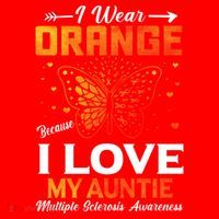 Multiple Sclerosis Ms Warrior I Wear Orange Auntie Gift Santa Hat thumb 1