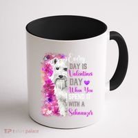 Miniature Schnauzer Mom Funny Valentines Day Dog Lovers Gift Coffee Mug thumb 1