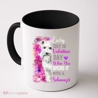 Miniature Schnauzer Mom Funny Valentines Day Dog Lovers Gift Coffee Mug thumb 0