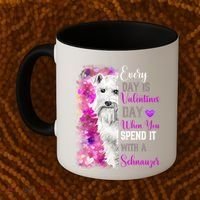 Miniature Schnauzer Mom Funny Valentines Day Dog Lovers Gift Coffee Mug thumb 2