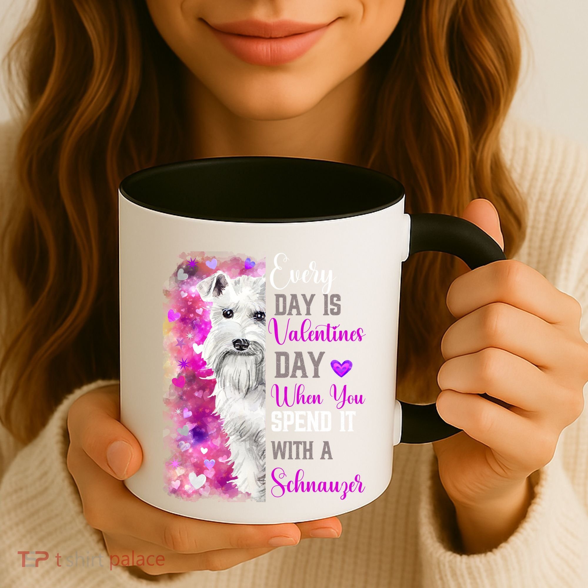 Miniature Schnauzer Mom Funny Valentines Day Dog Lovers Gift Coffee Mug