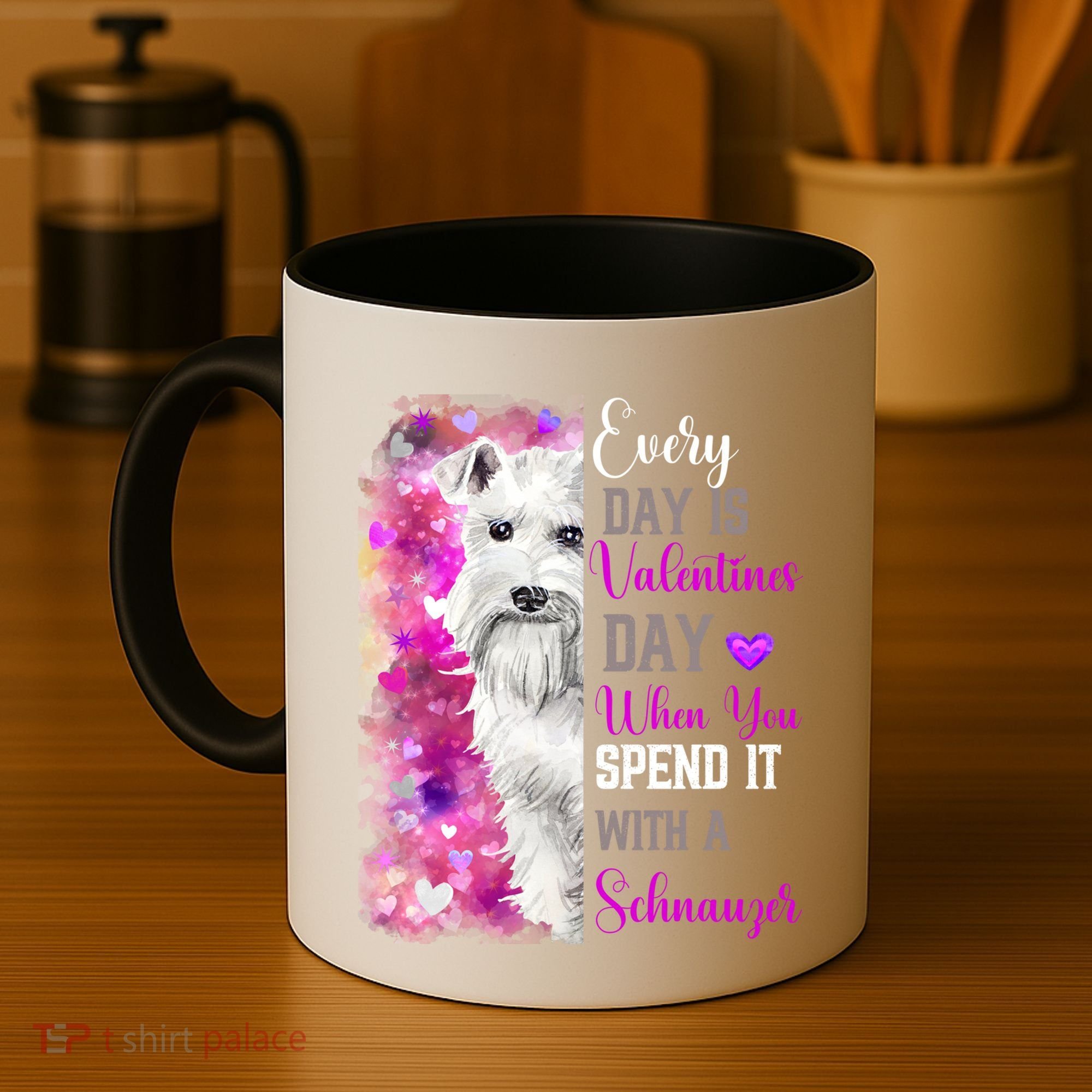 Miniature Schnauzer Mom Funny Valentines Day Dog Lovers Gift Coffee Mug