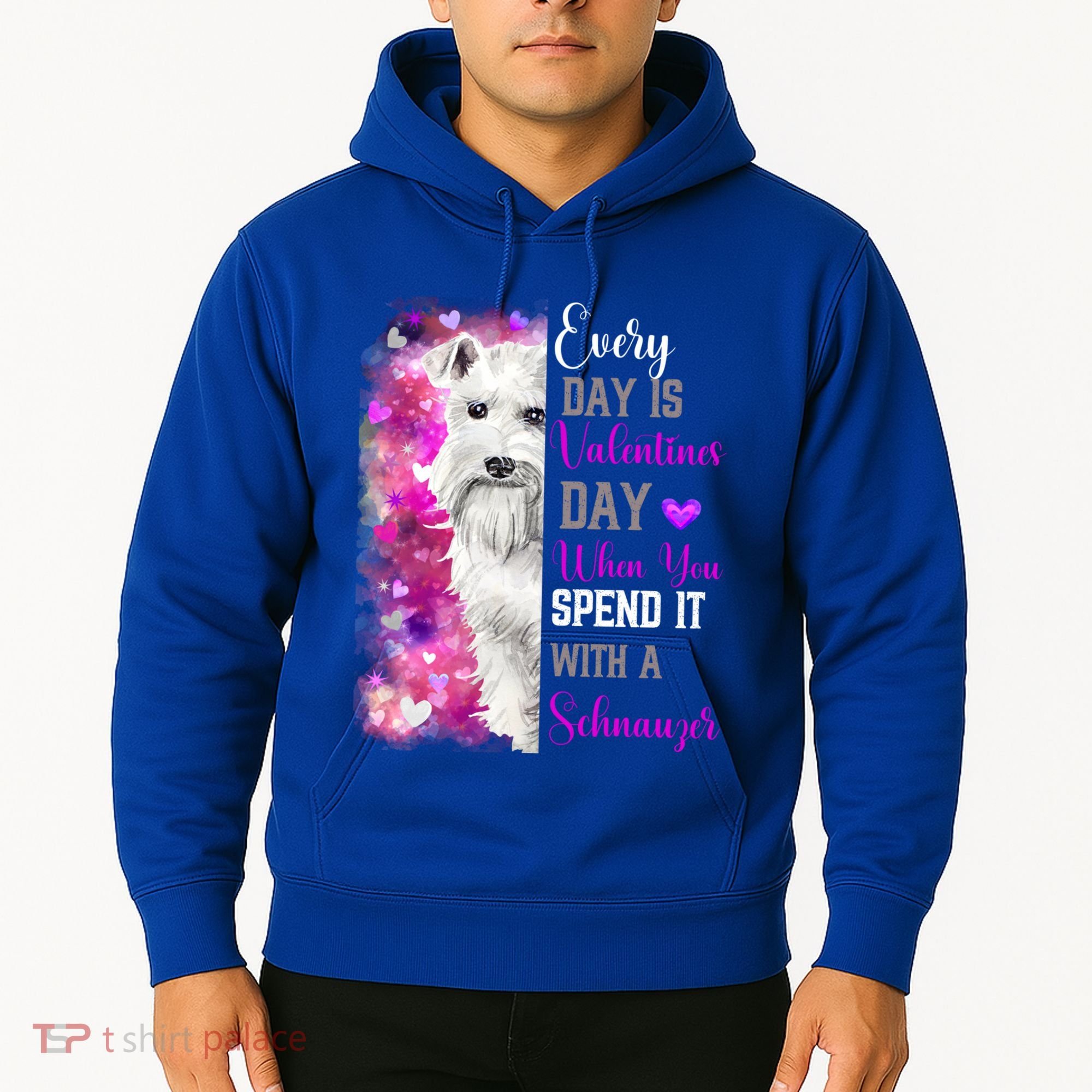 Miniature Schnauzer Mom Funny Valentines Day Dog Lovers Gift Hoodie