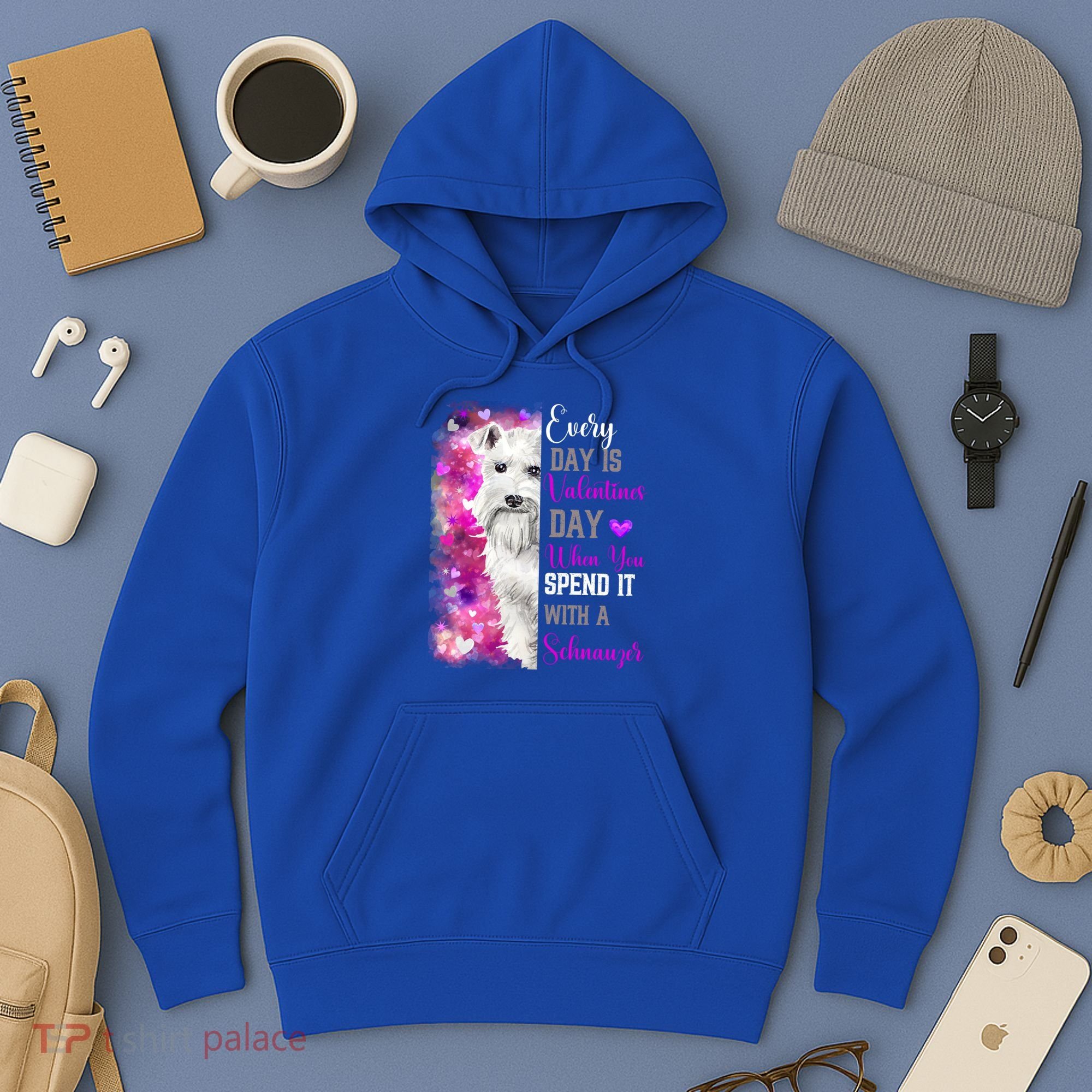 Miniature Schnauzer Mom Funny Valentines Day Dog Lovers Gift Hoodie