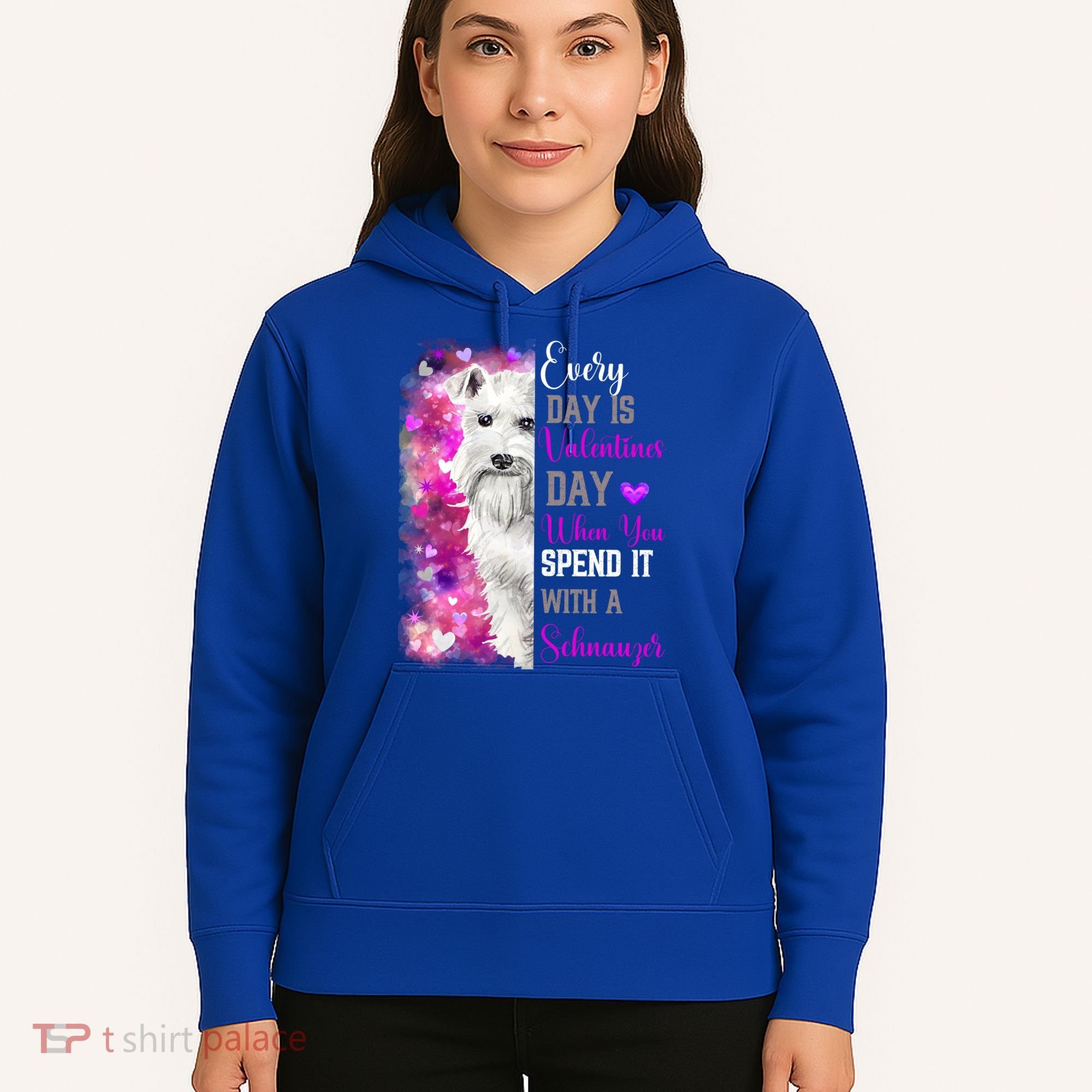 Miniature Schnauzer Mom Funny Valentines Day Dog Lovers Gift Hoodie