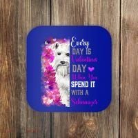 Miniature Schnauzer Mom Funny Valentines Day Dog Lovers Gift Coaster thumb 0