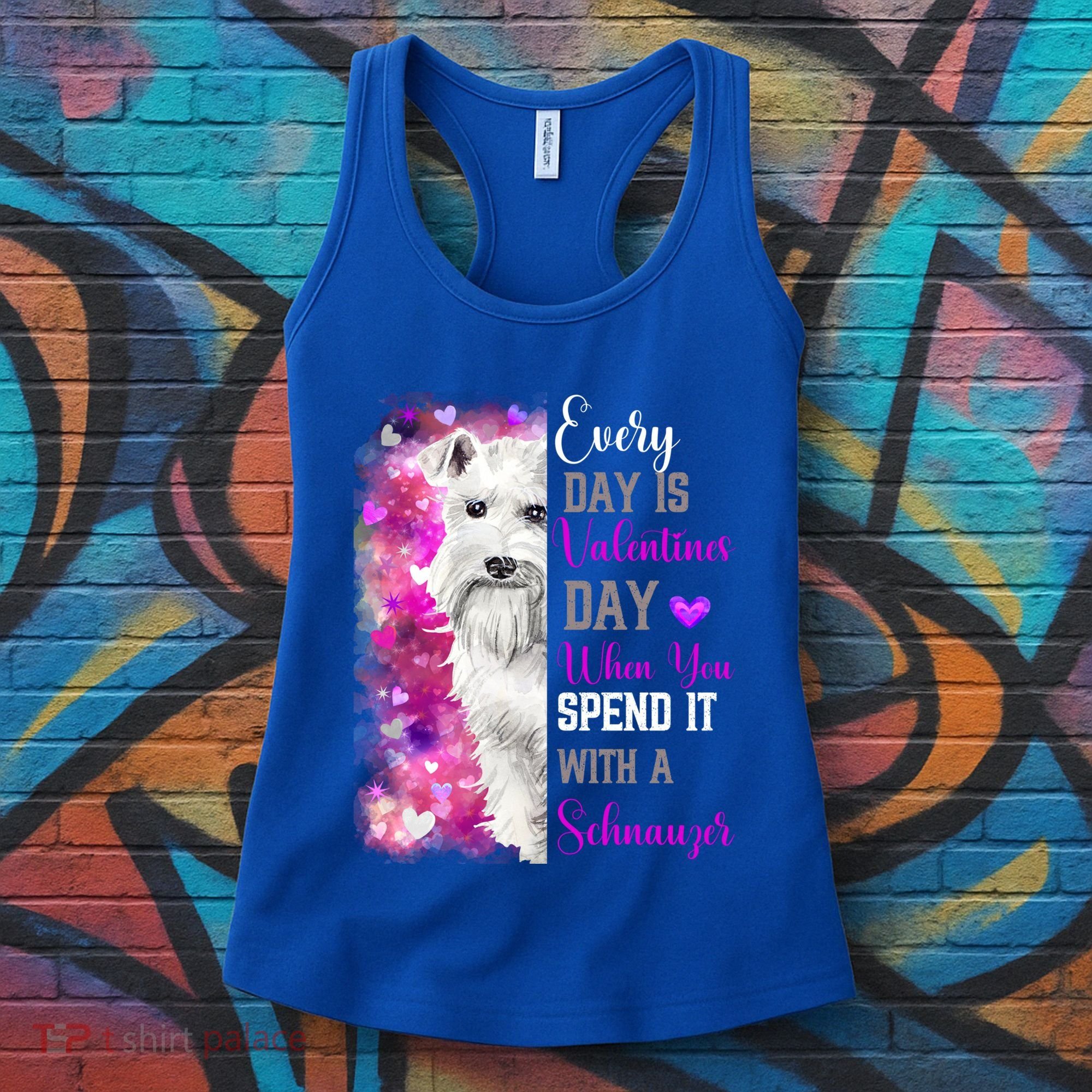Miniature Schnauzer Mom Funny Valentines Day Dog Lovers Gift Women's Tank Top