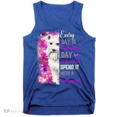 Miniature Schnauzer Mom Funny Valentines Day Dog Lovers Gift Tank Top