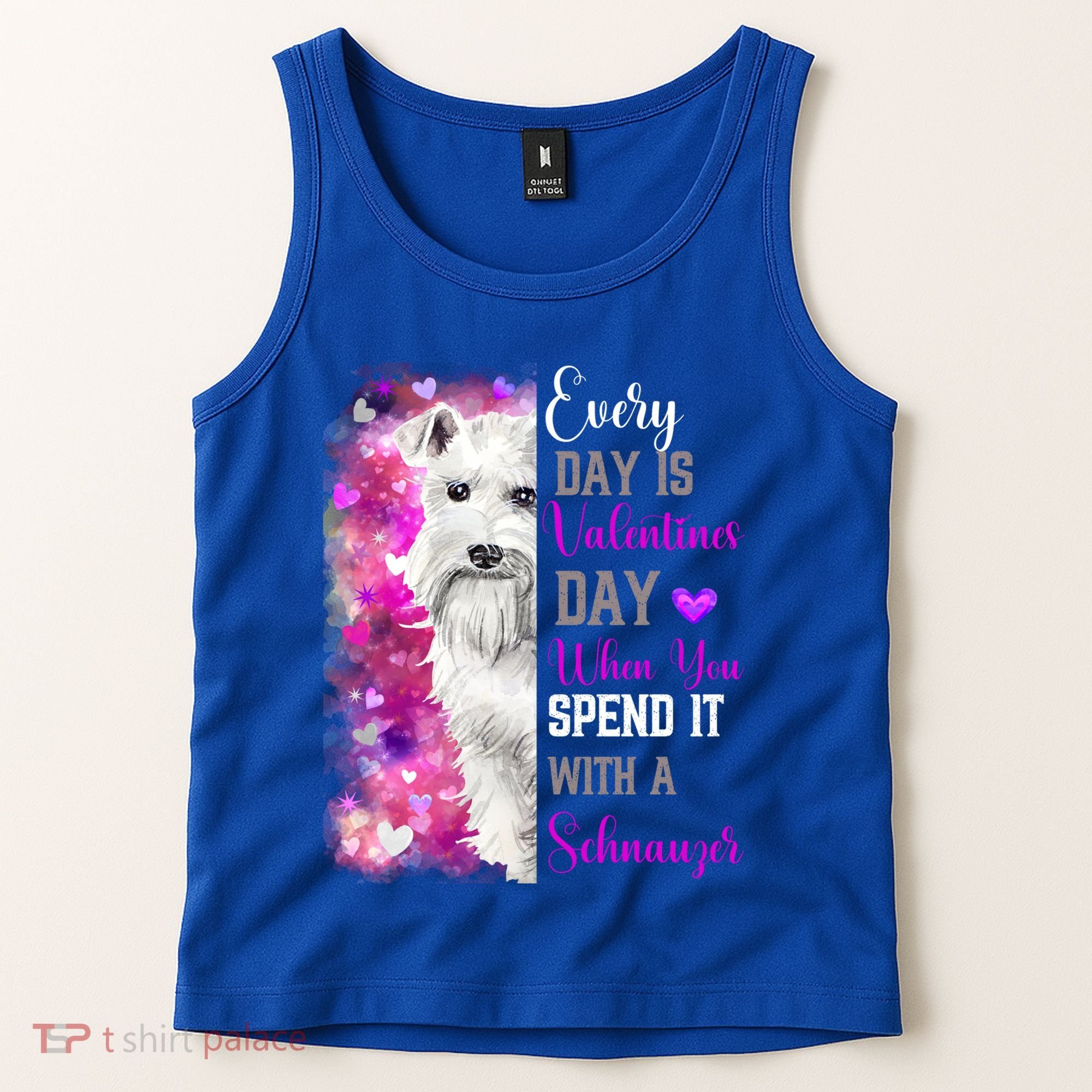 Miniature Schnauzer Mom Funny Valentines Day Dog Lovers Gift Tank Top