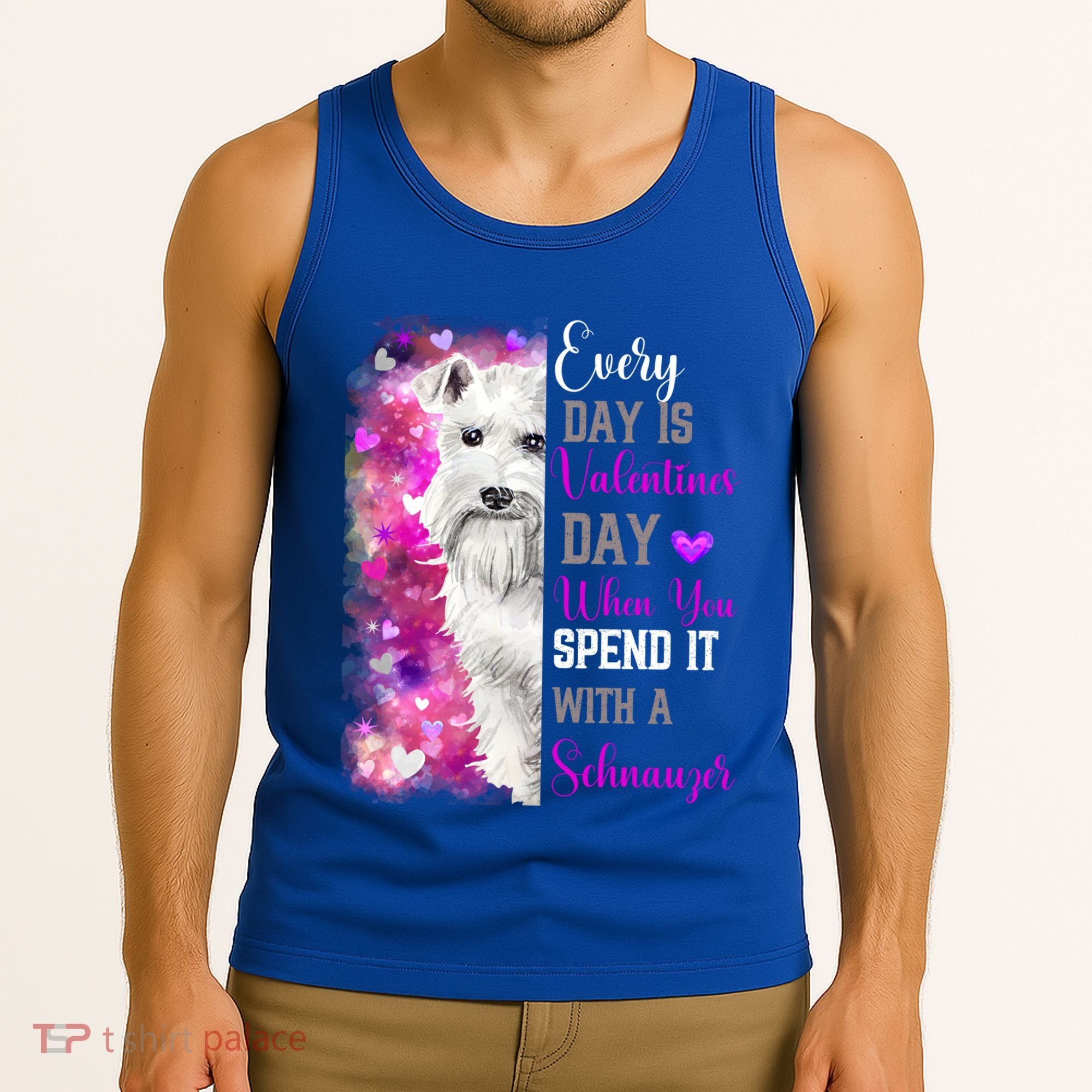 Miniature Schnauzer Mom Funny Valentines Day Dog Lovers Gift Tank Top