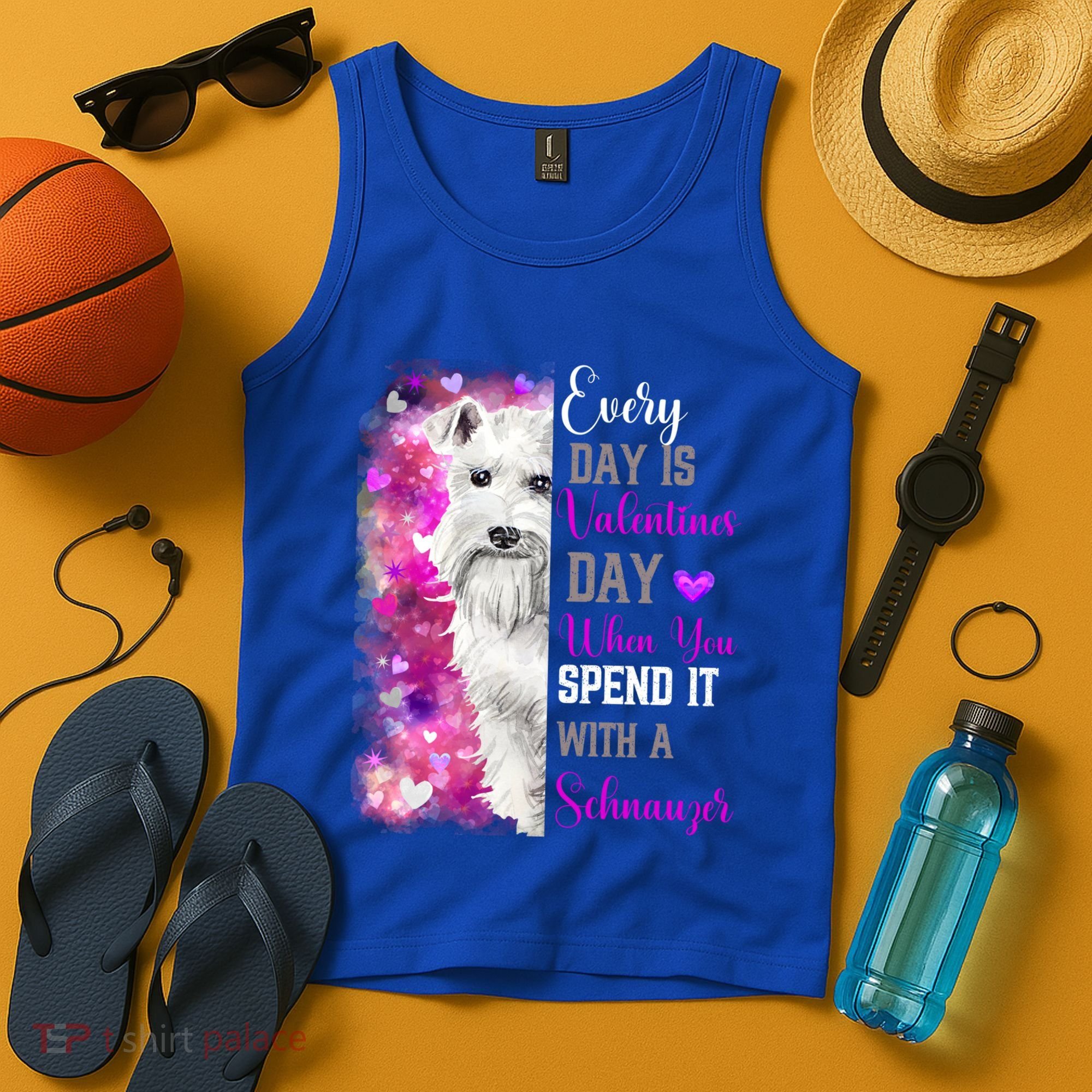 Miniature Schnauzer Mom Funny Valentines Day Dog Lovers Gift Tank Top