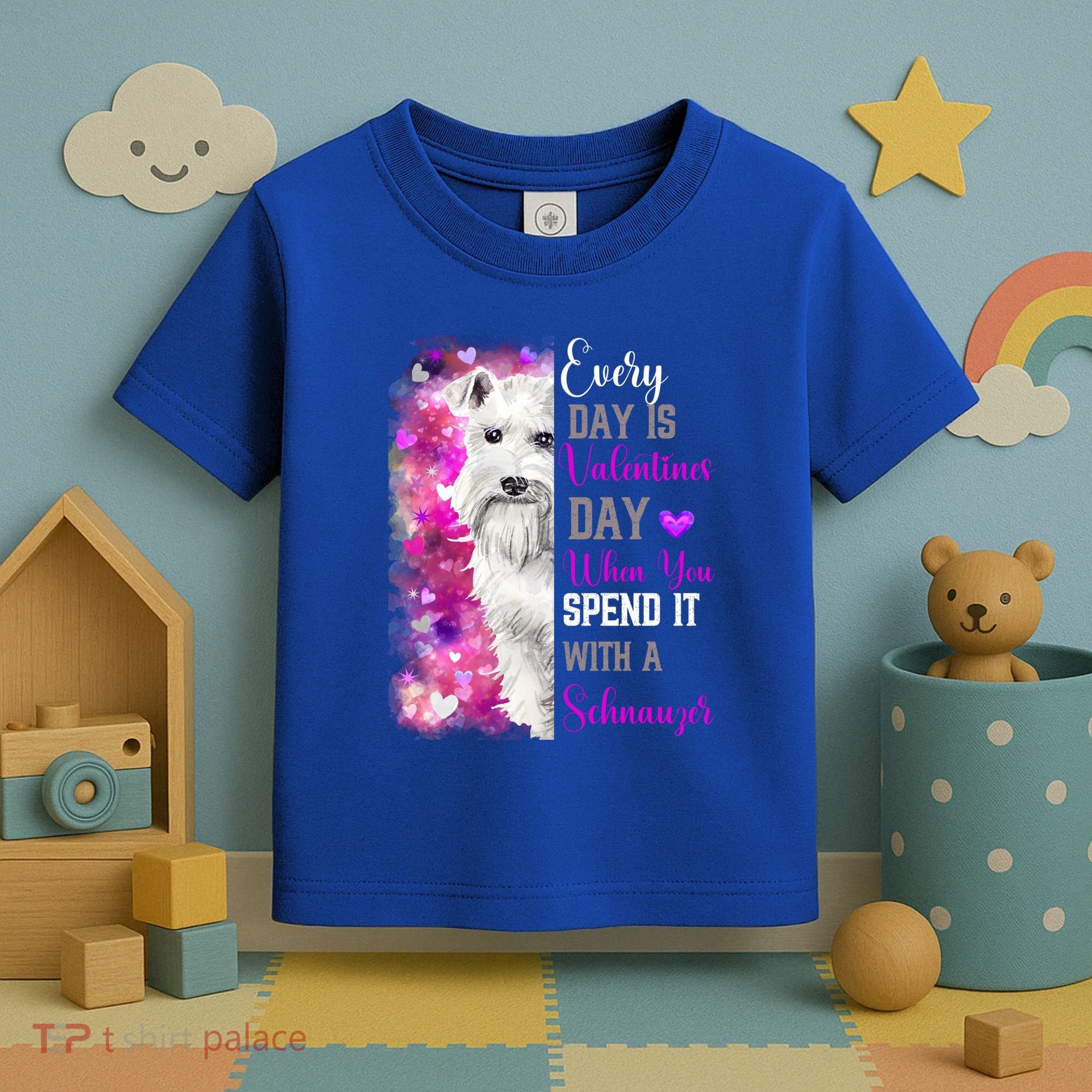 Miniature Schnauzer Mom Funny Valentines Day Dog Lovers Gift Toddler T-Shirt