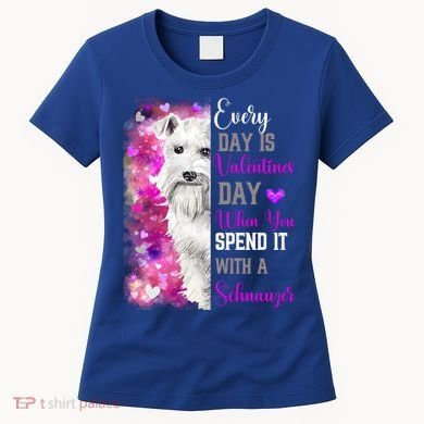 Miniature Schnauzer Mom Funny Valentines Day Dog Lovers Gift Women's T-Shirt