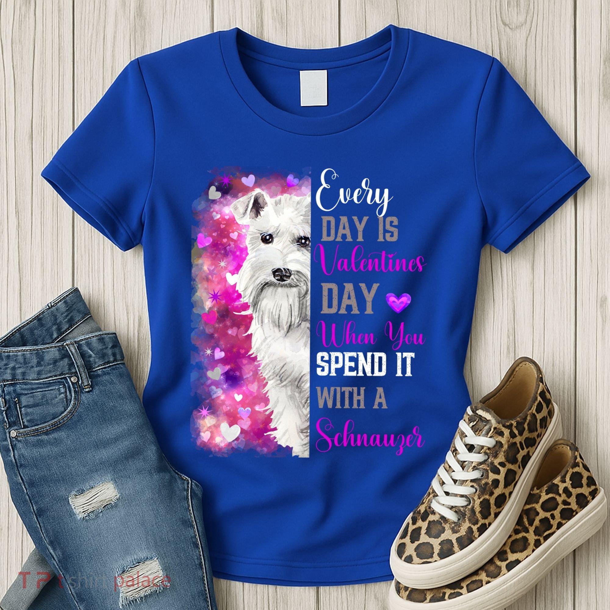 Miniature Schnauzer Mom Funny Valentines Day Dog Lovers Gift Women's T-Shirt